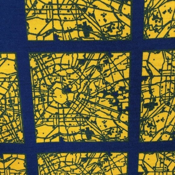 Lularoe Perfect T Shirt Yellow Blue - Picture 3 of 7